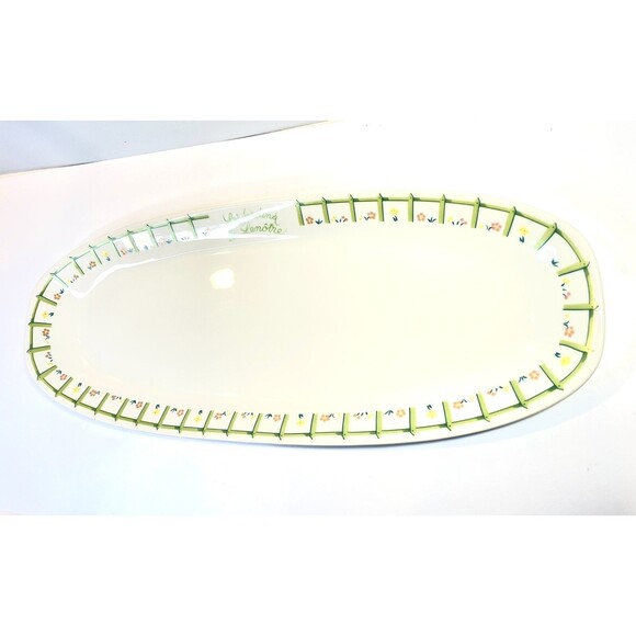 Philippe Deshoulieres Large Serving Platter Lourioux France Porcelain Garden Wow - Picture 2 of 11